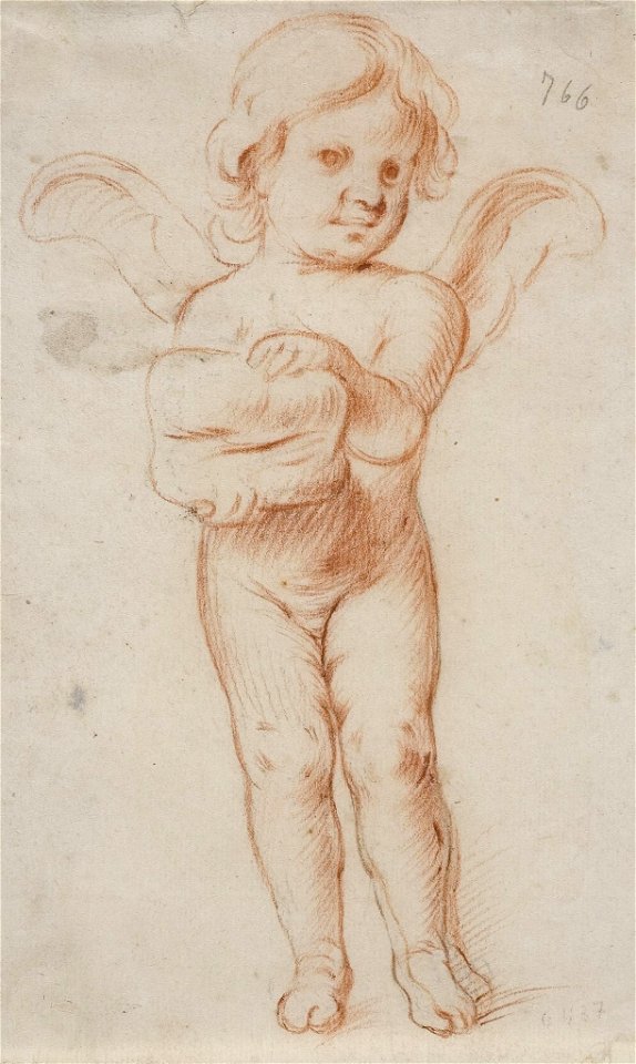 Ángel con hogaza de pan - Anónimo