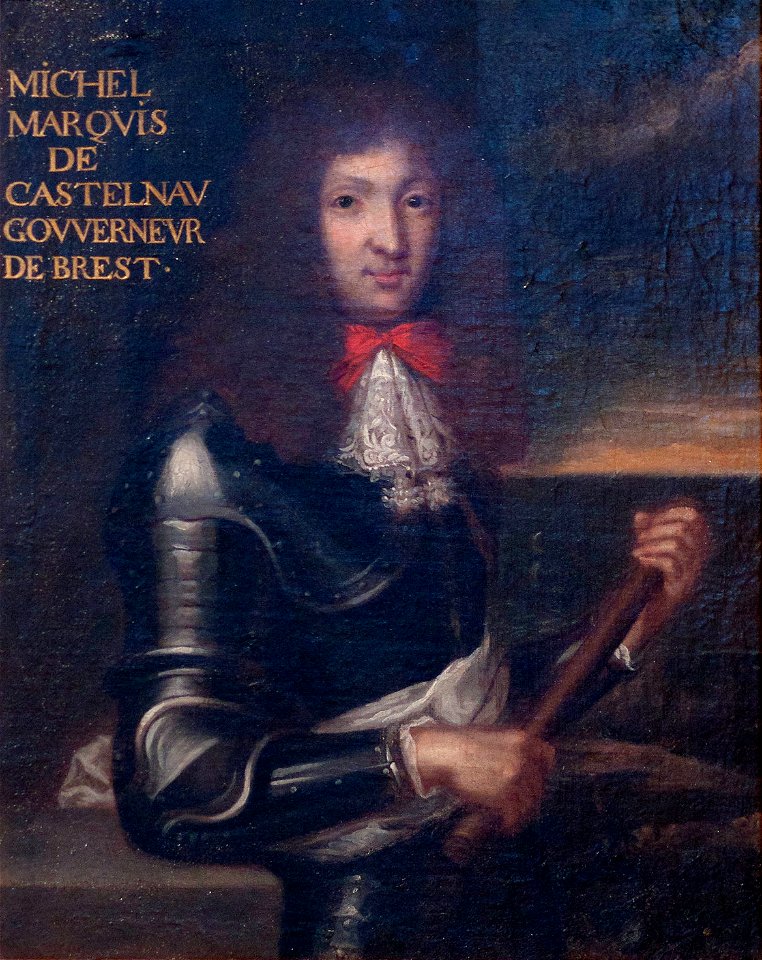 École française 1680c Portrait de Michel de Castelnau gouverneur de Brest
