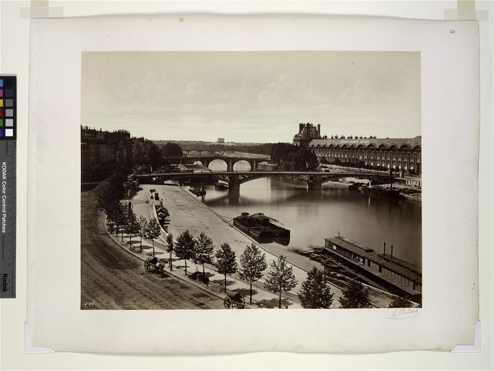 Édouard Baldus, Pont Royal and Louvre - NYPL Digital Collections