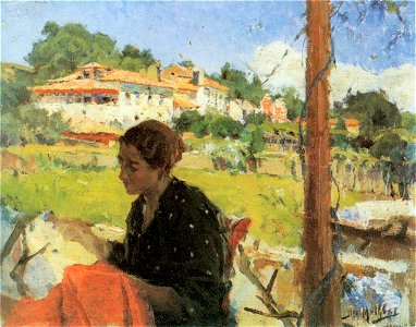 À sombra da parreira, 1914 (Figueiró dos Vinhos, Portugal) (3653232751)