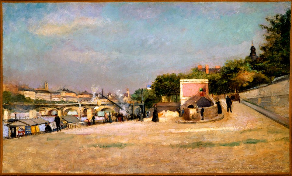 Édouard Crémieux - Le Pont des Arts et le Pont-Neuf, vus de la berge du pont des Saints-Pères - P1544 - Musée Carnavalet