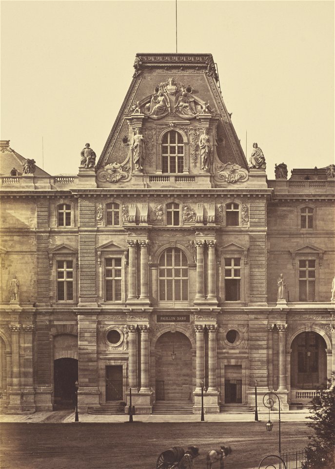 Édouard Baldus, The Pavillon Daru, Louvre, Paris - Getty Museum