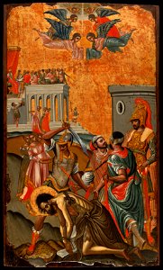 École de (École grecque) Grèce - La Décollation de saint Jean-Baptiste et le festin d'Hérode - PPP4879 - Musée des Beaux-Arts de la ville de Paris