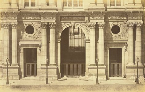 Édouard Baldus, The Ground Floor of the Pavillon Richelieu, Louvre, Paris - Getty Museum