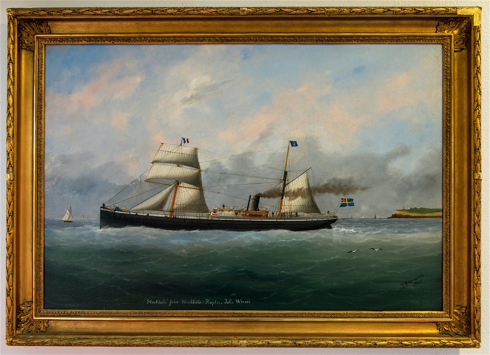 Édouard Adam,lastångfartyget Stockholm 1878, Sjöhistoriska museet S 6297