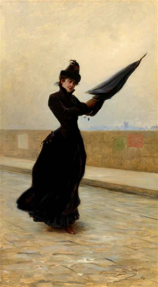 Édouard Bisson - A Windy Day, 1884
