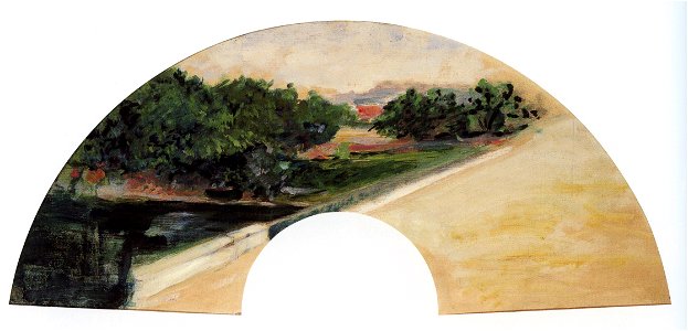 Édouard Manet (attributed) - Paysage (eventail)