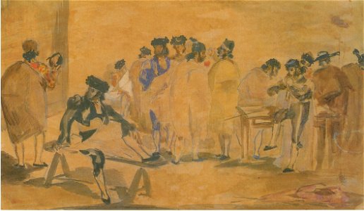 Édouard Manet - La posada (Watercolor)