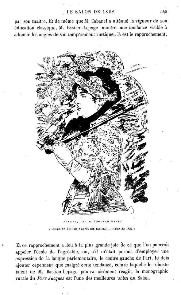 Édouard Manet - Jeanne - Le Printemps (Etching in Gazette des Beaux-Arts)