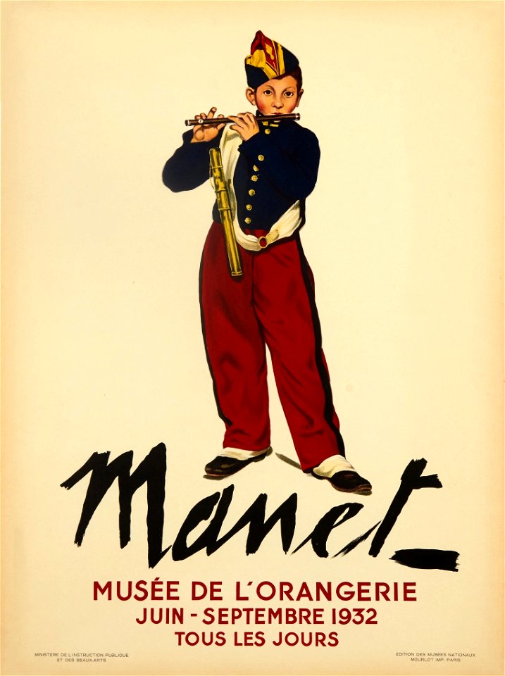 Édouard Manet - Le Fifre - Affiche Musée de l'Orangerie
