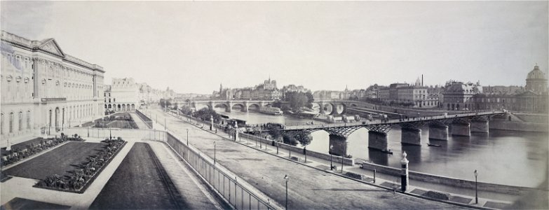 Édouard Baldus, Panorama de la Cité - NYPL Digital Collections. Free illustration for personal and commercial use.
