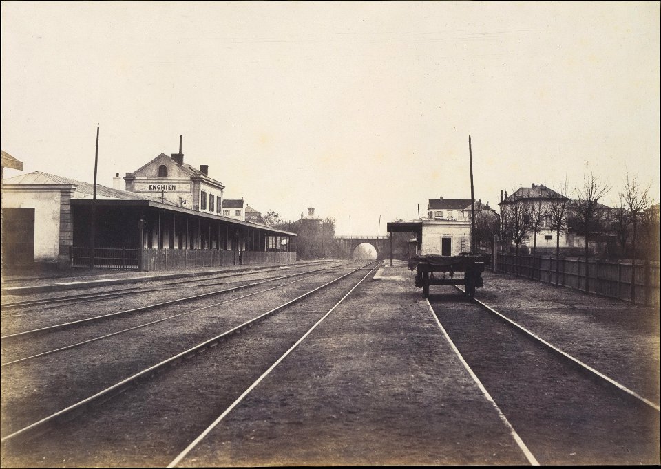 Édouard Baldus, Gare d'Enghien, 1855