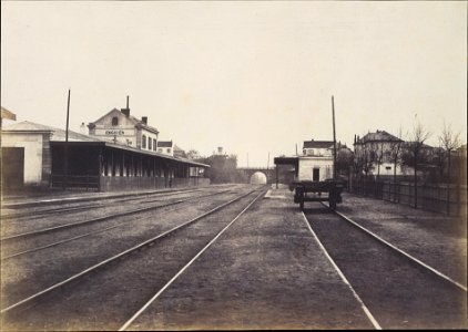 Édouard Baldus, Gare d'Enghien, 1855
