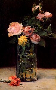 Édouard Manet - Roses dans un vase de verre (RWI 429)