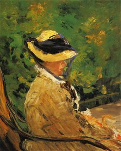 Édouard Manet - Mme Édouard Manet dans le Jardin de Bellevue. Free illustration for personal and commercial use.