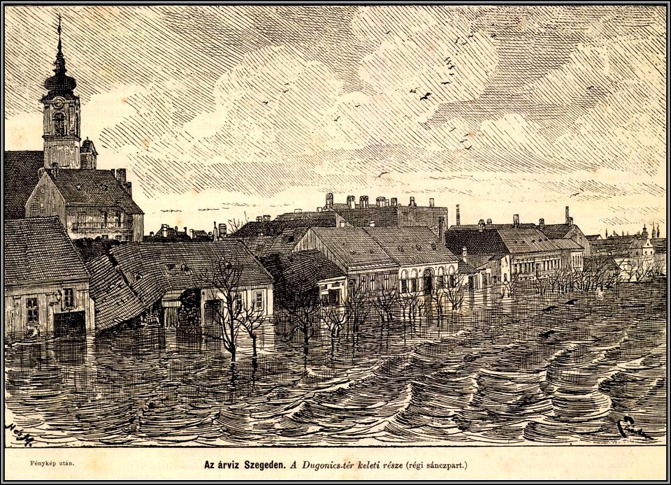 Árvíz Szegeden. Mo. és a Nagyvilág, 1879