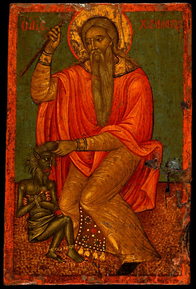 École des Iles ioniennes - Saint Charalampe et le démon - PPP4897 - Musée des Beaux-Arts de la ville de Paris