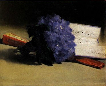 Édouard Manet - Bouquet de violettes et eventail