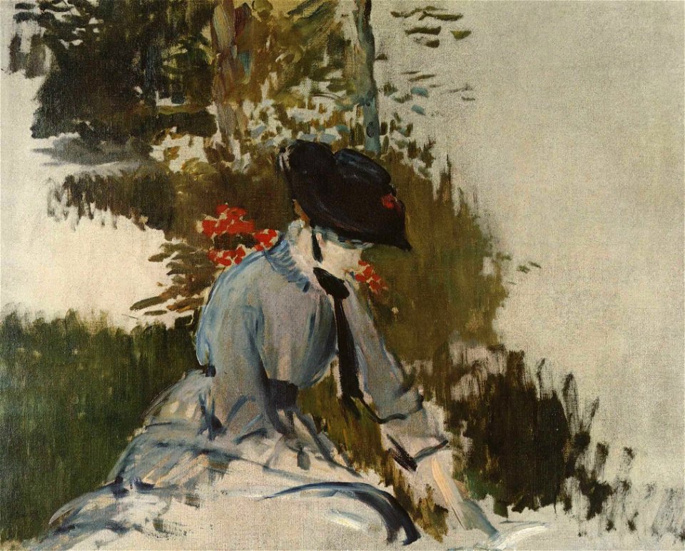 Édouard Manet - Jeune Fille dans le Jardin de Bellevue - Free Stock ...