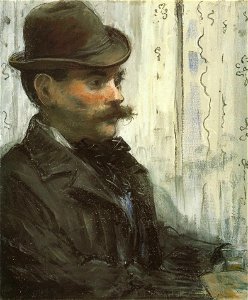Édouard Manet - Homme au Chapeau Rond. Free illustration for personal and commercial use.