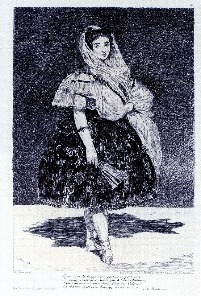 Édouard Manet - Lola de Valence (eau-forte et aquatinte)