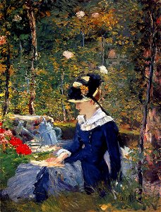 Édouard Manet - Jeune fille au seuil du jardin de Bellevue