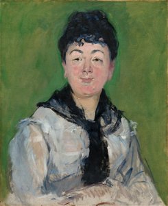 Édouard Manet - Portrait of a Woman with a Black Fichu - 1933.436 - Art Institute of Chicago