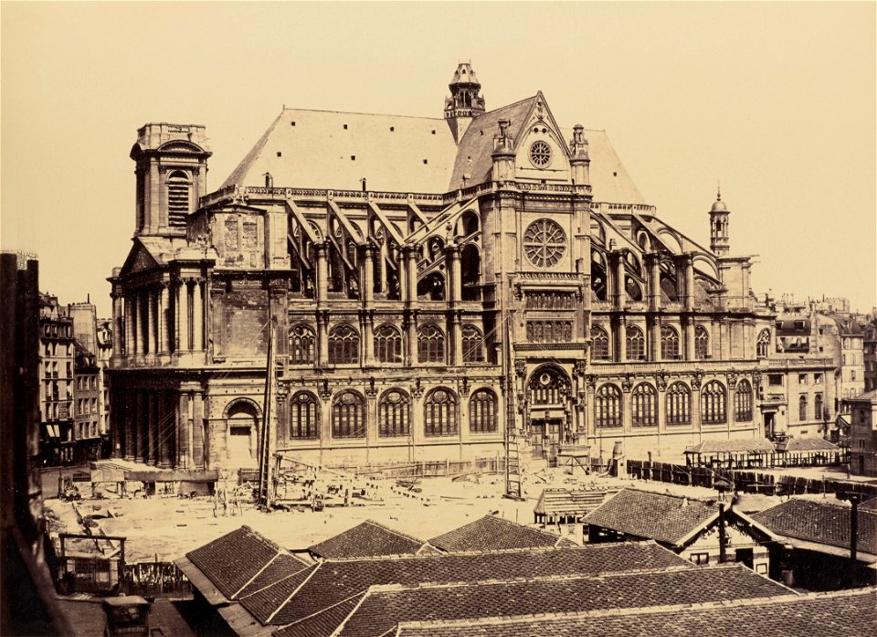 Édouard Baldus, Saint Eustache (No. 54) - Getty Museum edited