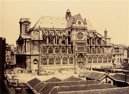 Édouard Baldus, Saint Eustache (No. 54) - Getty Museum edited