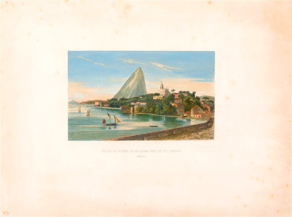 Église de nostra sa da Gloria près de Rio Janeiro, Brésil, da Coleção Brasiliana Iconográfica