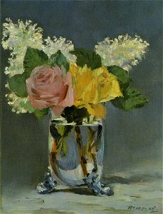Édouard Manet - Roses et lilas dans un vase (RW 416)