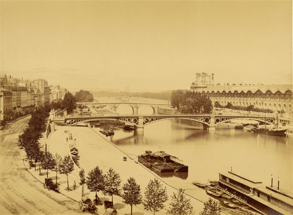 Édouard Baldus, The Seine and the Ile de la Cite - Getty Museum