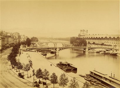 Édouard Baldus, The Seine and the Ile de la Cite - Getty Museum