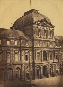 Édouard Baldus, Paris Louvre. Pavilion d'Horlogue - Getty Museum