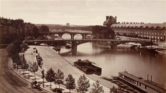 Édouard Baldus, Pont Royal and Louvre - NYPL Digital Collections 2