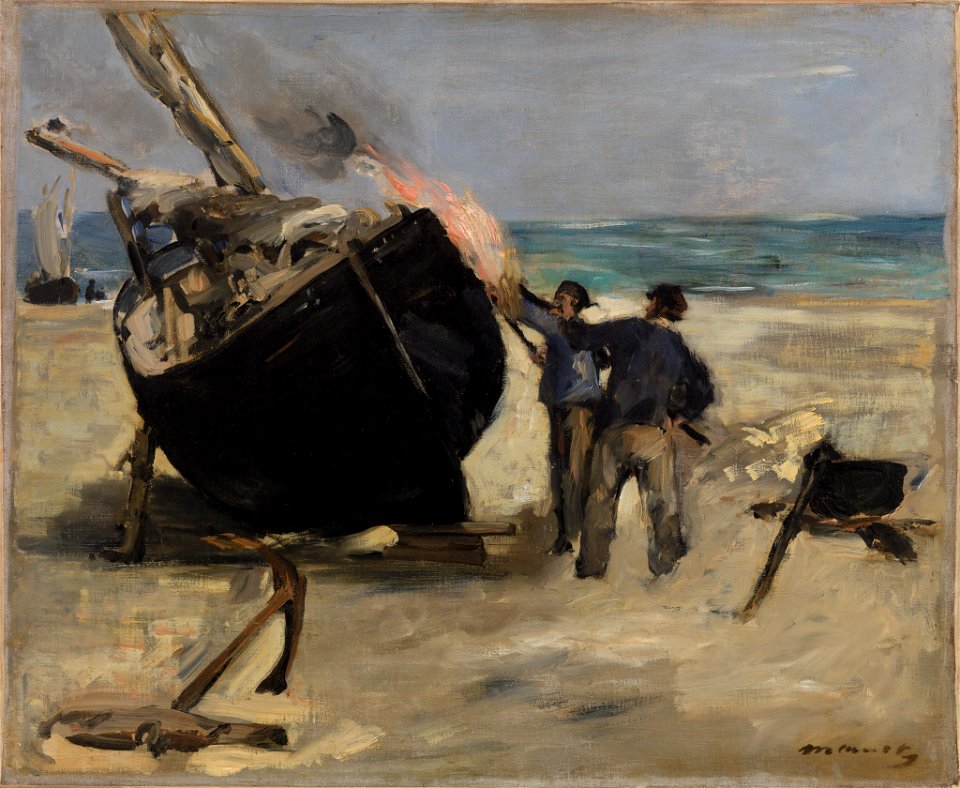 Édouard Manet - Tarring the Boat (Le Bateau goudronné) - BF166 - Barnes Foundation