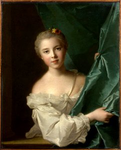 Éléonore Louise Le Gendre de Berville (1740-1761) marquise du Hallay-Coëtquen (A). Free illustration for personal and commercial use.