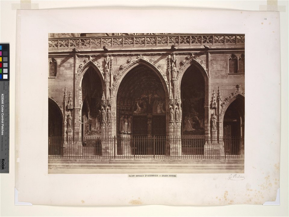 Édouard Baldus, Saint Germain l'Auxerrois - Grand Portal - NYPL Digital Collections