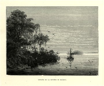 Édouard Riou - Entrée de la rivière du Maroni