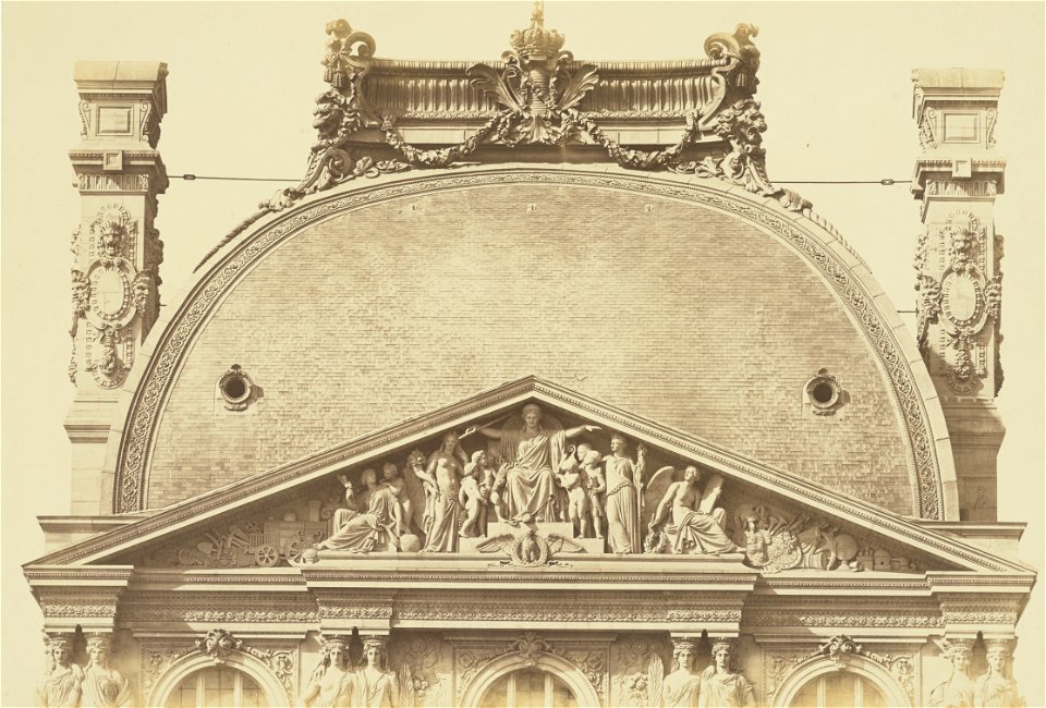 Édouard Baldus, The Roof and Attic of the Pavillon Richelieu, Louvre, Paris - Getty Museum