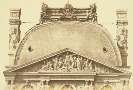 Édouard Baldus, The Roof and Attic of the Pavillon Richelieu, Louvre, Paris - Getty Museum