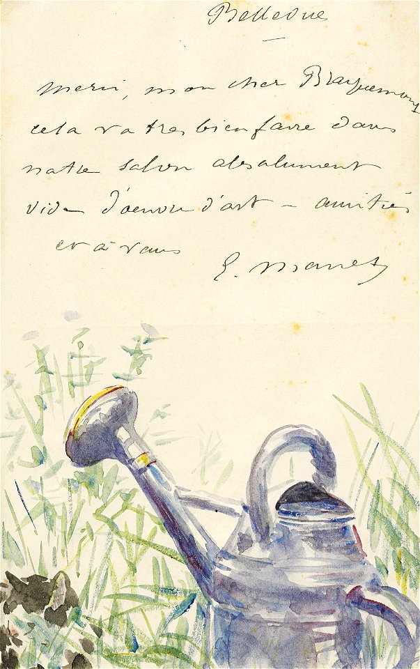 Édouard Manet - Lettre à Bracquemond