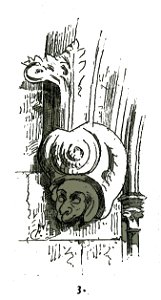 Église st remi archivolte chien sortant d'un escagot 01608