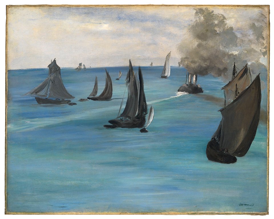 Édouard Manet - Steamboat Leaving Boulogne - 1922.425 - Art Institute of Chicago