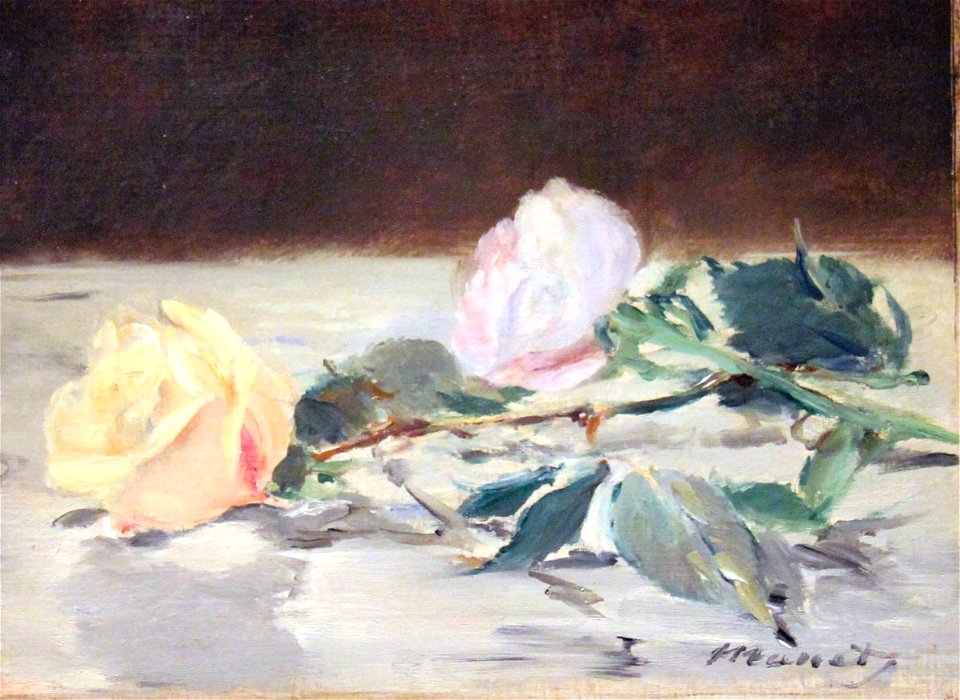 Éduard Manet - Nature Morte, Deux Roses