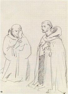 Édouard Manet - Deux religieux agenouillés, saint Jean Gualbert et saint Pierre martyr