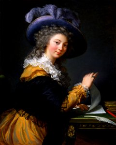 Élisabeth-Louise Vigée-Le Brun - Comtesse de Cérès Former title (from 1963 to 1992)- Lady Folding a Letter - Google Art Project