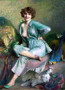Émile Friant - The Familiar Birds - 1921