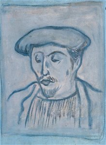 Émile Bernard - Self-portrait with portrait of Gauguin,1888 - Detail 2