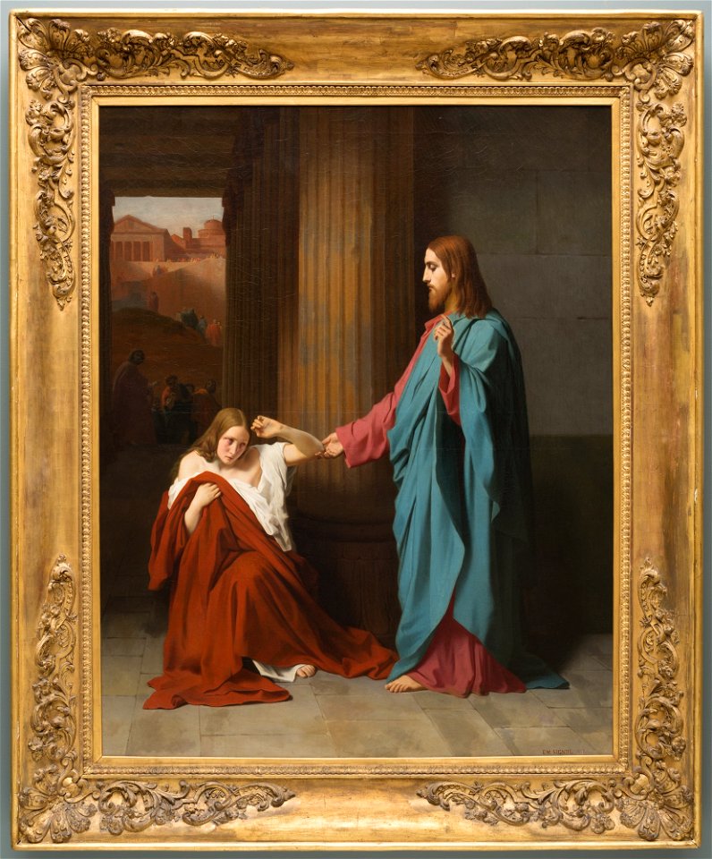 Émile Signol - Christ and the Woman Taken in Adultery - 79.6 - Detroit Institute of Arts
